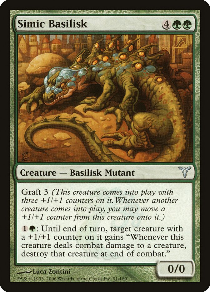MTG Card Title: Simic Basilisk DIS/91