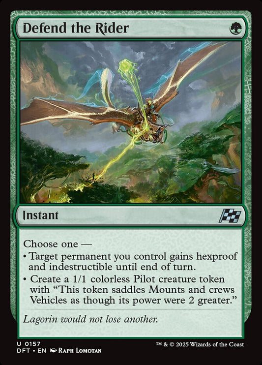MTG Card Title: Defend the Rider DFT/157