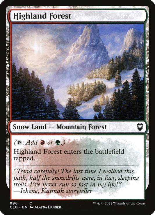 MTG Card Title: Highland Forest CLB/896