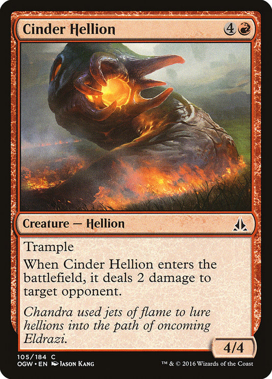 MTG Card Title: Cinder Hellion OGW/105