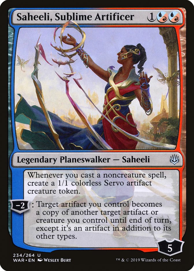 MTG Card Title: Saheeli, Sublime Artificer WAR/234