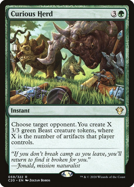 MTG Card Title: Curious Herd C20/59
