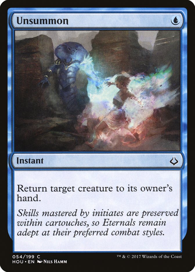 MTG Card Title: Unsummon HOU/54