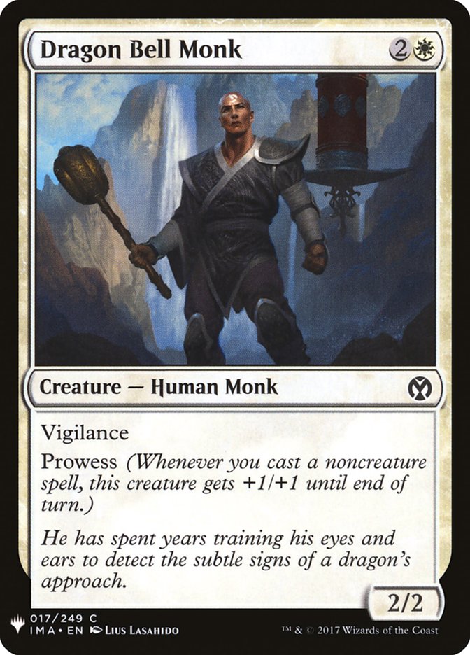 MTG Card Title: Dragon Bell Monk PLST/IMA-17
