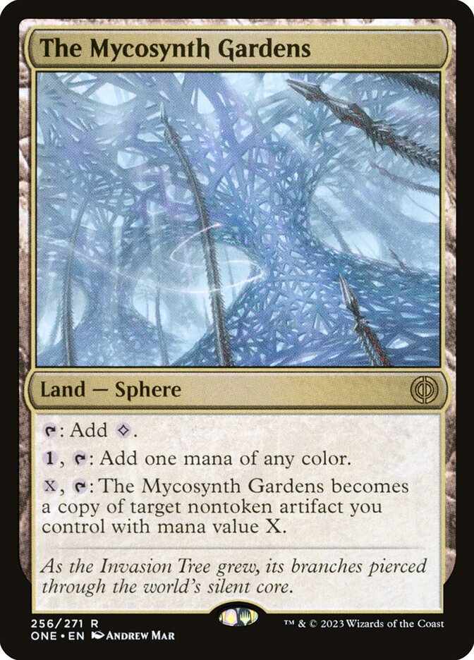 MTG Card Title: The Mycosynth Gardens ONE/256