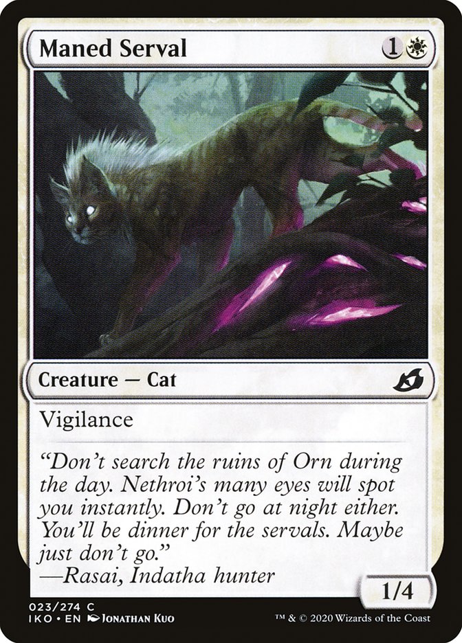 MTG Card Title: Maned Serval IKO/23