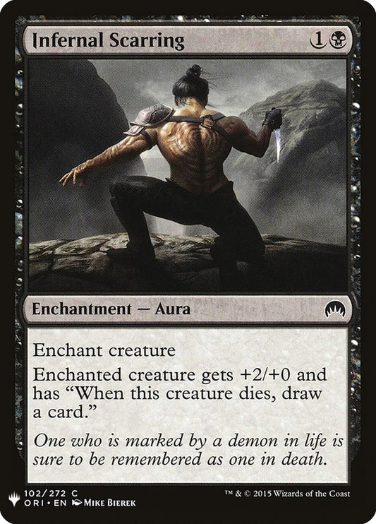 MTG Card Title: Infernal Scarring PLST/ORI-102