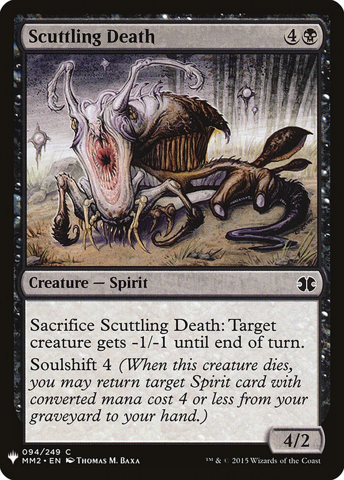 MTG Card Title: Scuttling Death PLST/MM2-94