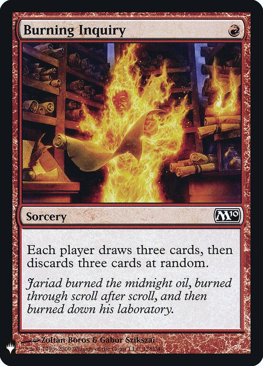 MTG Card Title: Burning Inquiry PLST/M10-128