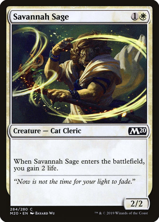 MTG Card Title: Savannah Sage M20/284