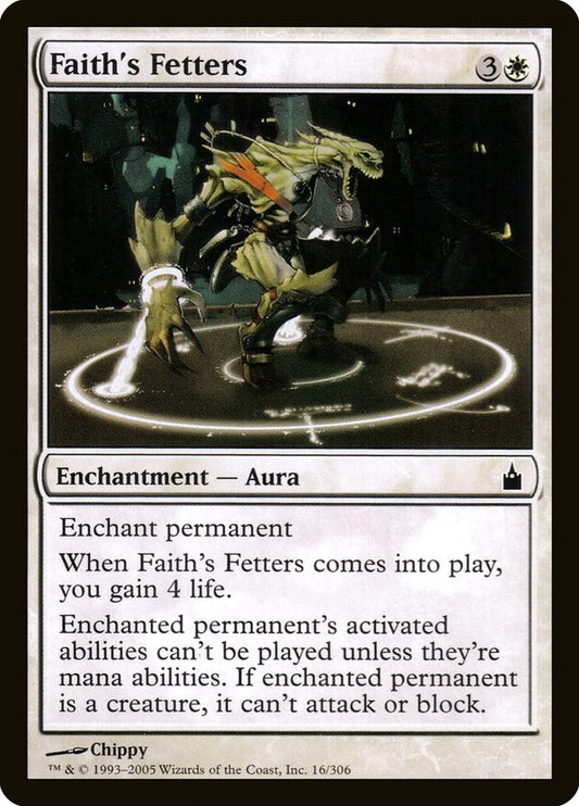 MTG Card Title: Faith's Fetters RAV/16