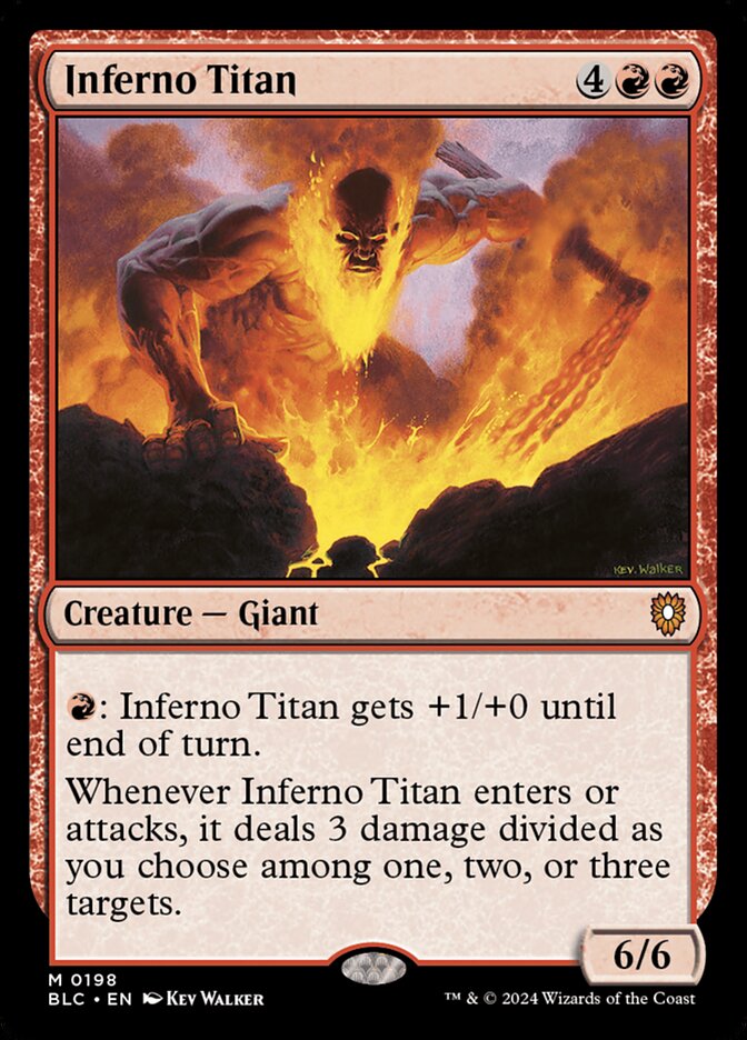 MTG Card Title: Inferno Titan BLC/198