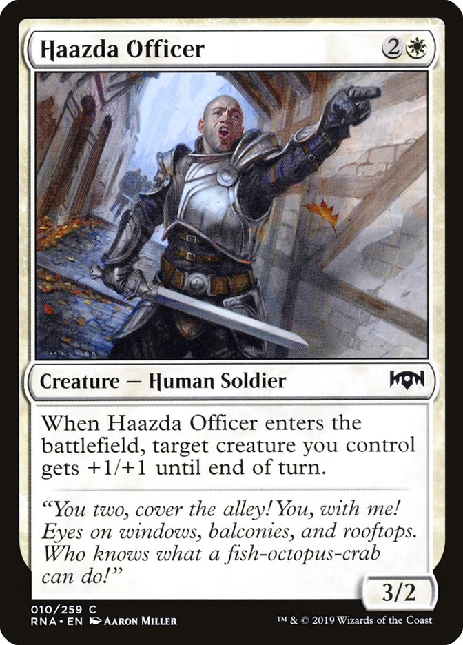 MTG Card Title: Haazda Officer RNA/10