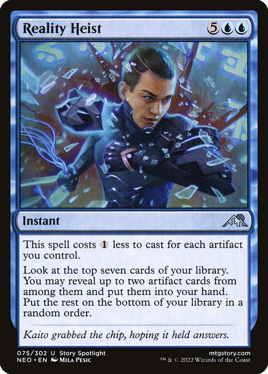 MTG Card Title: Reality Heist NEO/75