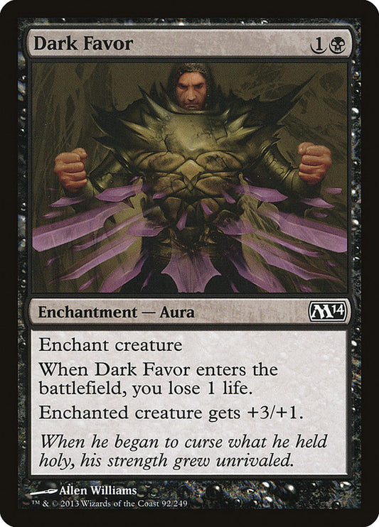 MTG Card Title: Dark Favor M14/92