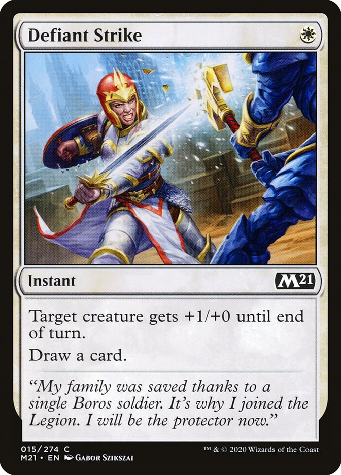 MTG Card Title: Defiant Strike M21/15