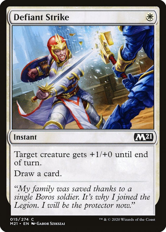 MTG Card Title: Defiant Strike M21/15
