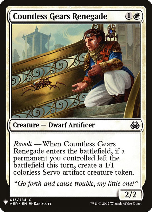MTG Card Title: Countless Gears Renegade PLST/AER-13