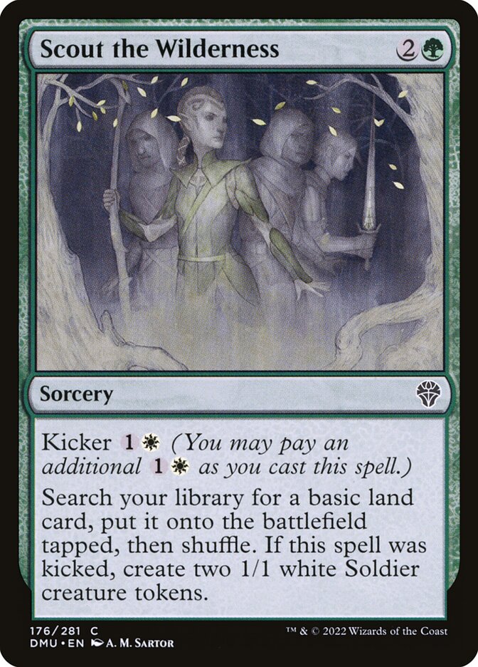 MTG Card Title: Scout the Wilderness DMU/176