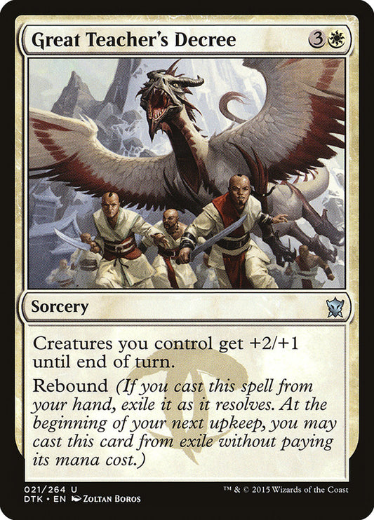 MTG Card Title: Great Teacher's Decree DTK/21