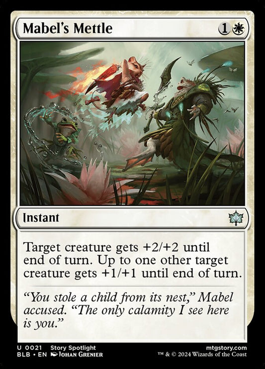 MTG Card Title: Mabel's Mettle BLB/21