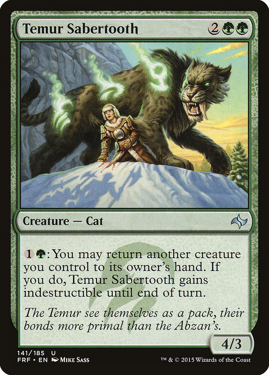 MTG Card Title: Temur Sabertooth FRF/141