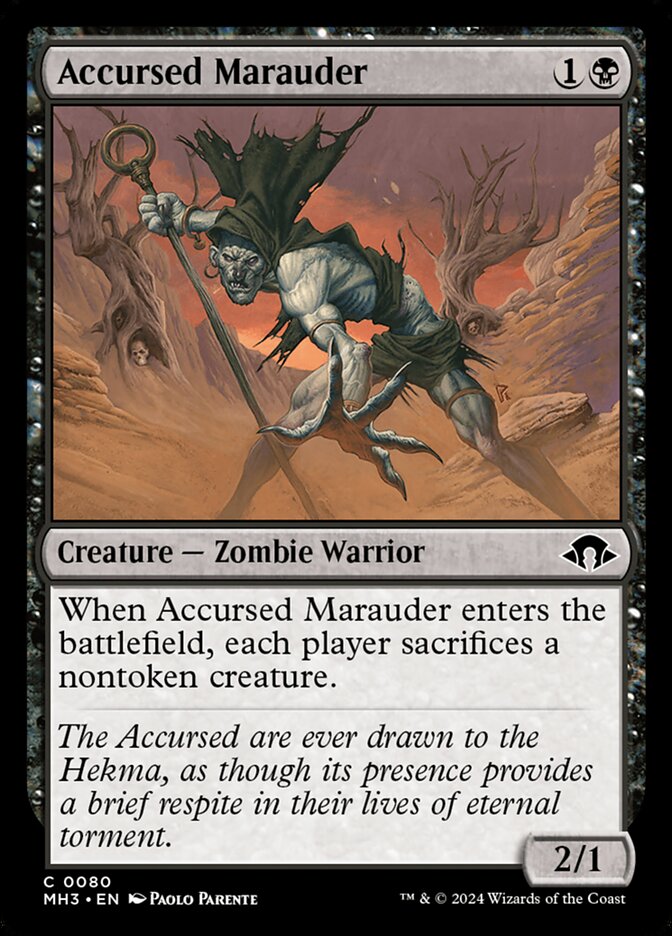 MTG Card Title: Accursed Marauder MH3/80