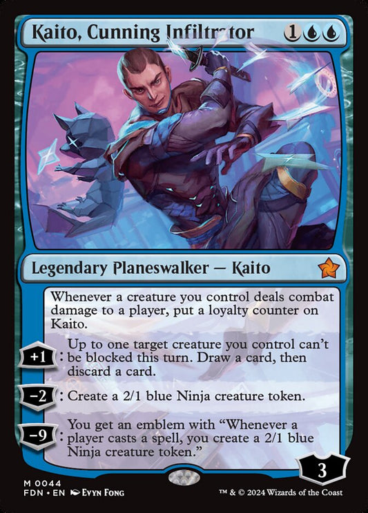 MTG Card Title: Kaito, Cunning Infiltrator FDN/44