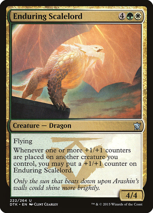 MTG Card Title: Enduring Scalelord DTK/222