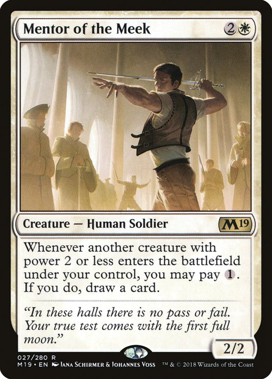 MTG Card Title: Mentor of the Meek M19/27