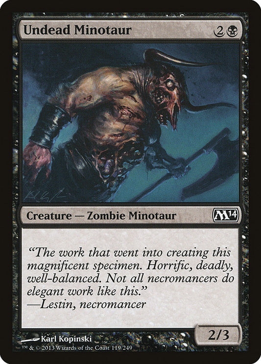 MTG Card Title: Undead Minotaur M14/119