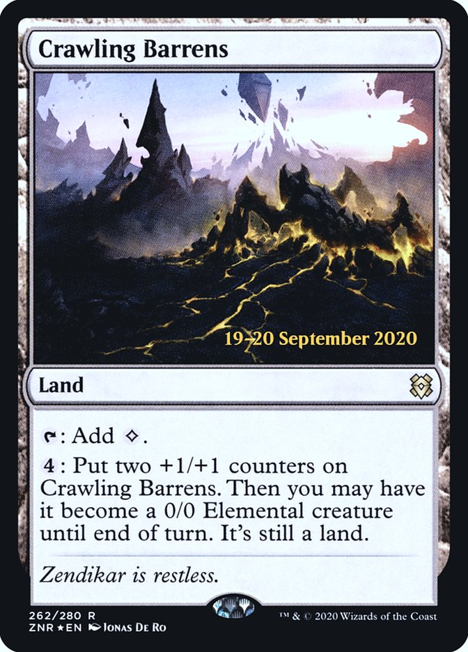 MTG Card Title: Crawling Barrens PZNR/262s