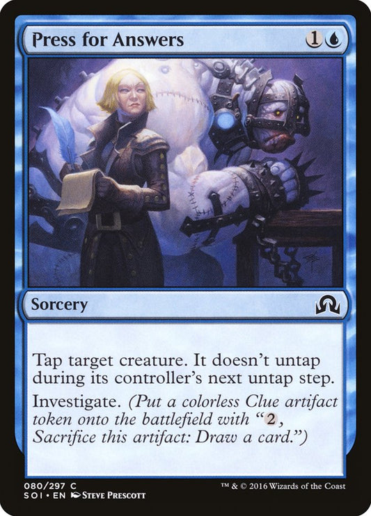 MTG Card Title: Press for Answers SOI/80