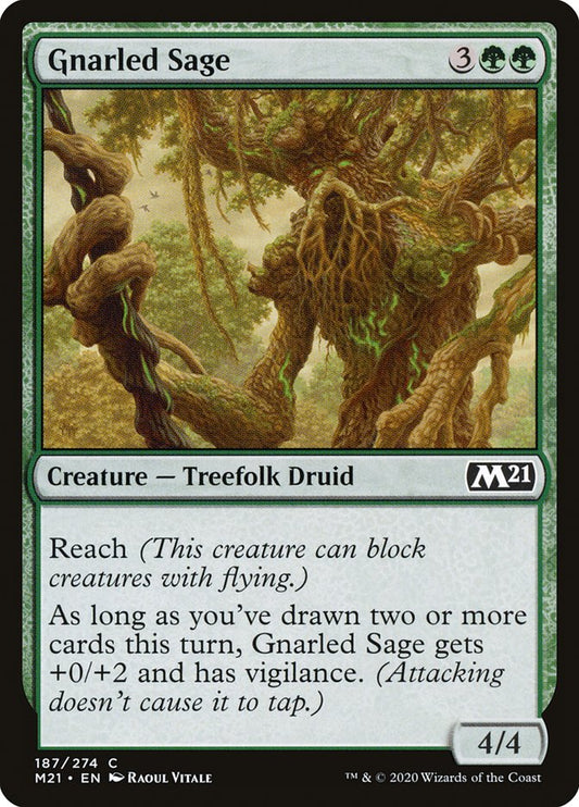 MTG Card Title: Gnarled Sage M21/187