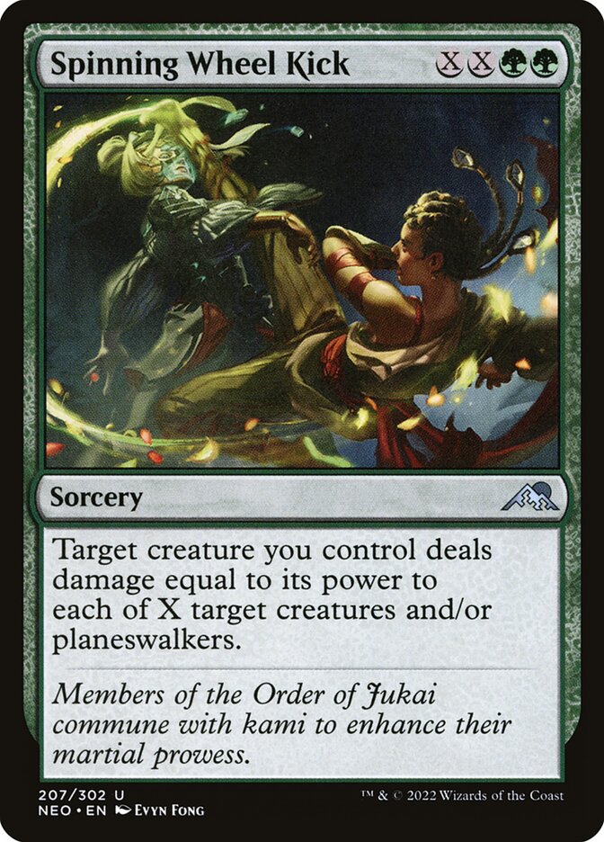 MTG Card Title: Spinning Wheel Kick NEO/207
