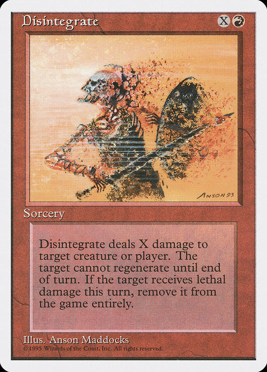 MTG Card Title: Disintegrate 4ED/185