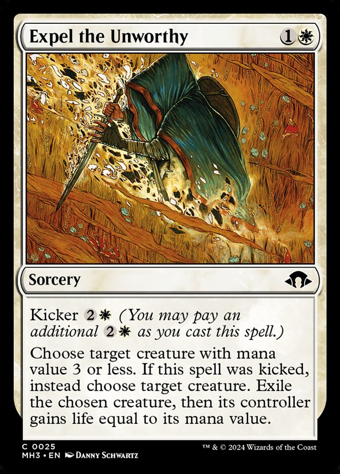 MTG Card Title: Expel the Unworthy MH3/25