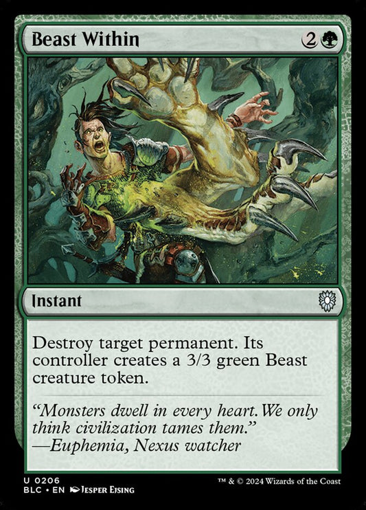 MTG Card Title: Beast Within BLC/206