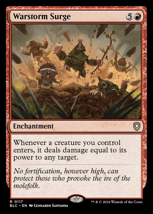 MTG Card Title: Warstorm Surge BLC/117