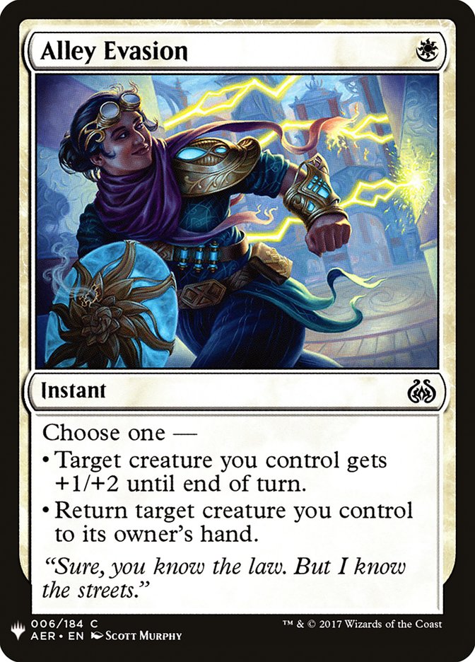 MTG Card Title: Alley Evasion PLST/AER-6