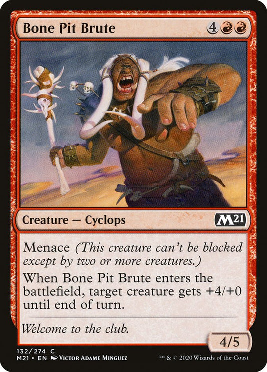 MTG Card Title: Bone Pit Brute M21/132
