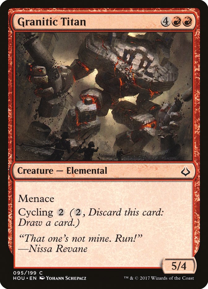 MTG Card Title: Granitic Titan HOU/95