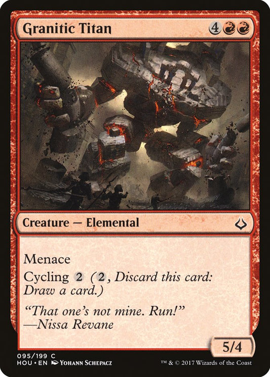 MTG Card Title: Granitic Titan HOU/95