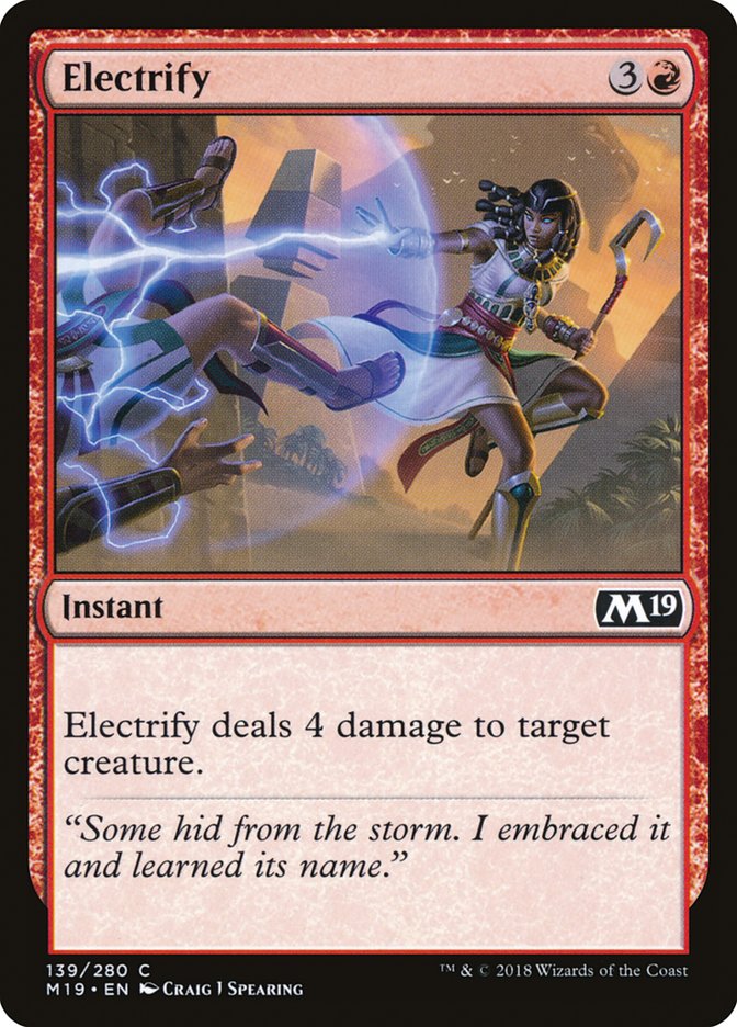 MTG Card Title: Electrify M19/139