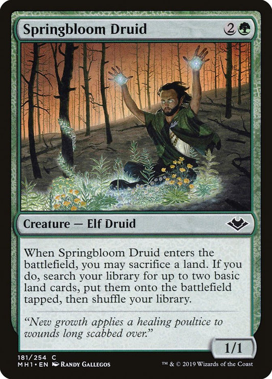 MTG Card Title: Springbloom Druid MH1/181