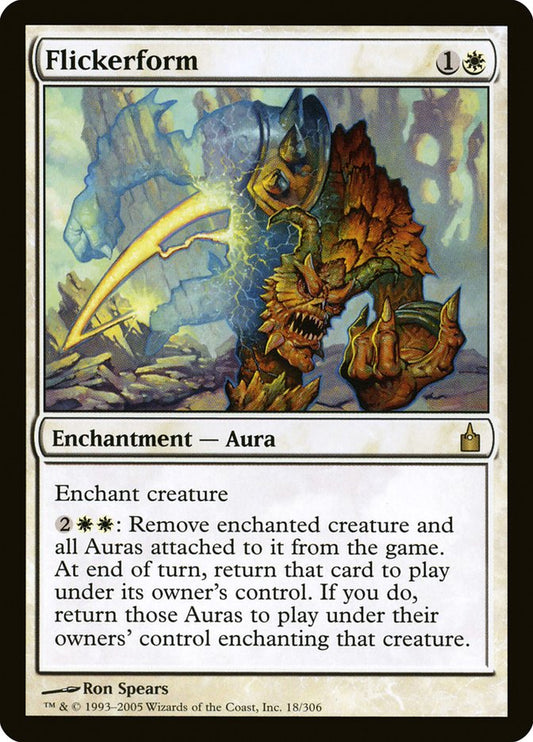 MTG Card Title: Flickerform RAV/18