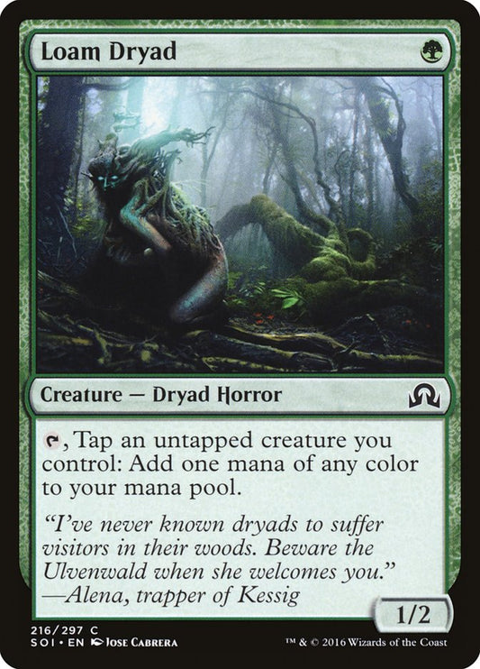 MTG Card Title: Loam Dryad SOI/216