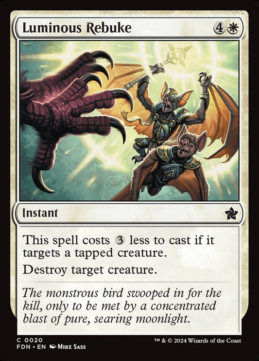 MTG Card Title: Luminous Rebuke FDN/20