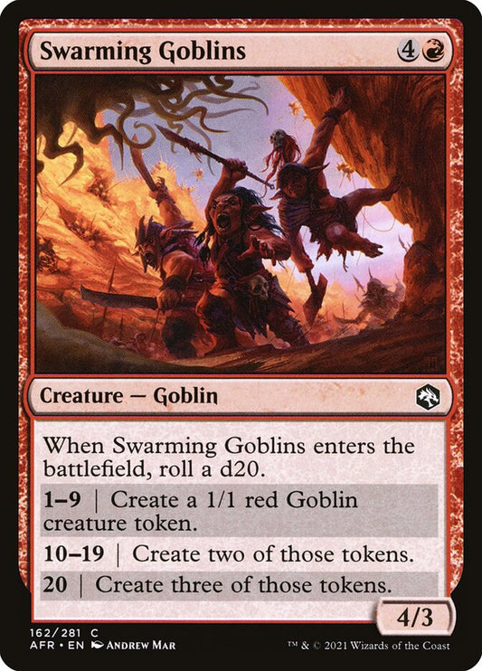 MTG Card Title: Swarming Goblins AFR/162