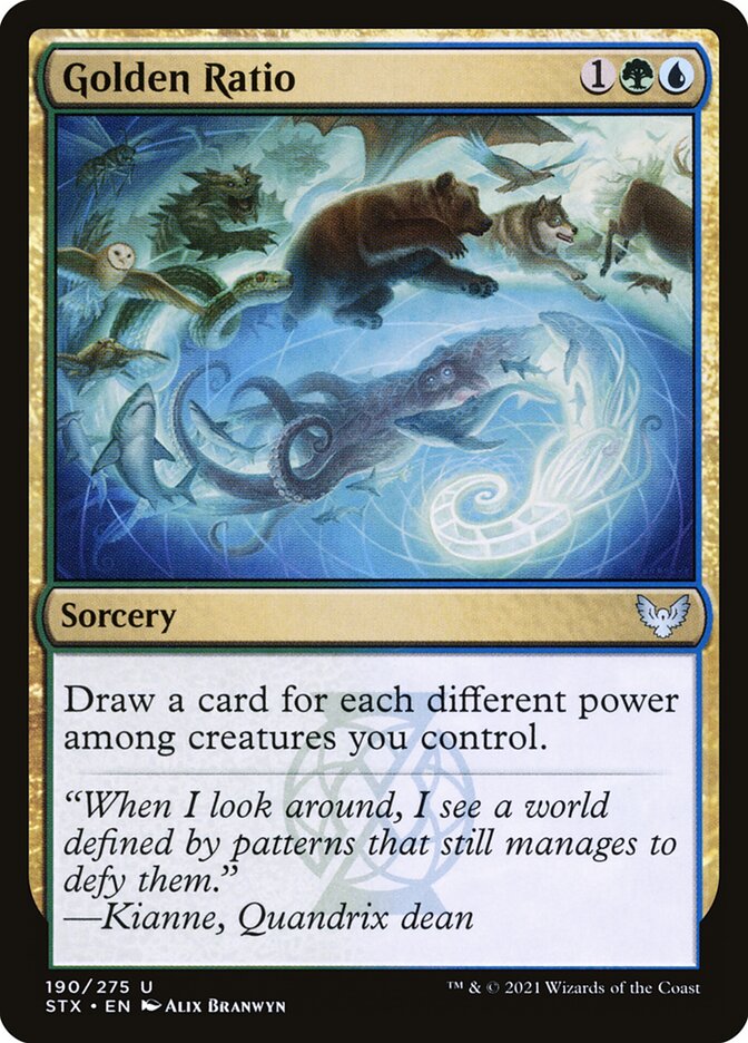 MTG Card Title: Golden Ratio STX/190